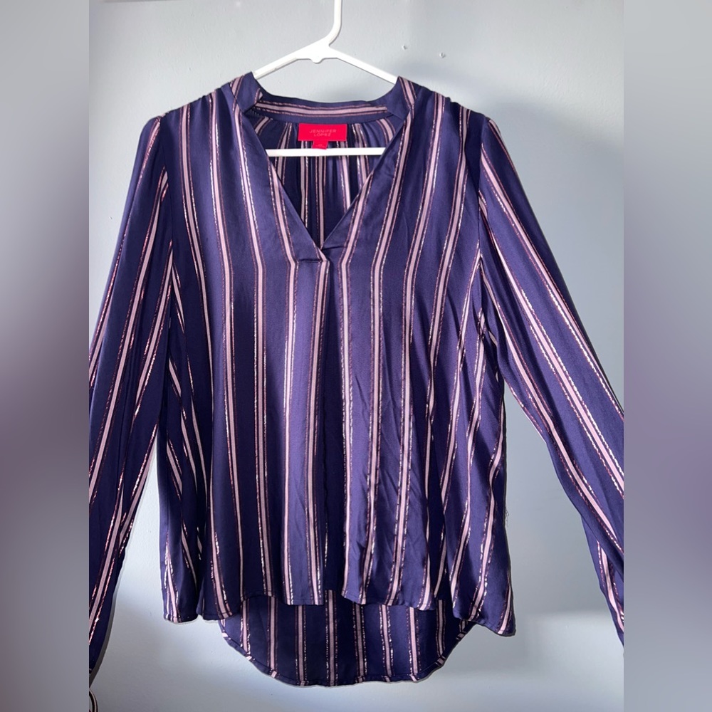 Jennifer Lopez Blouse
Blue with stripes XS